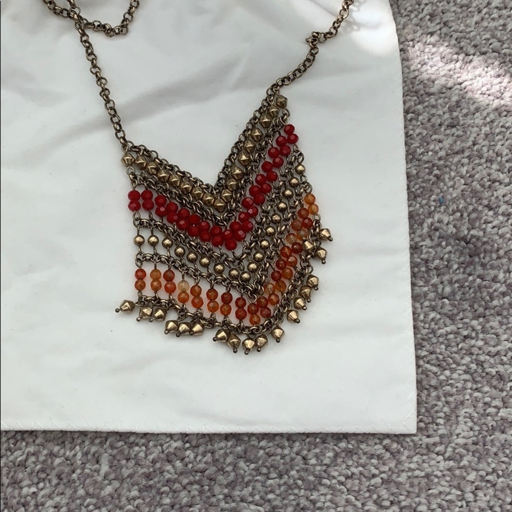 Lucky Brand Long Beaded V-shaped Necklace